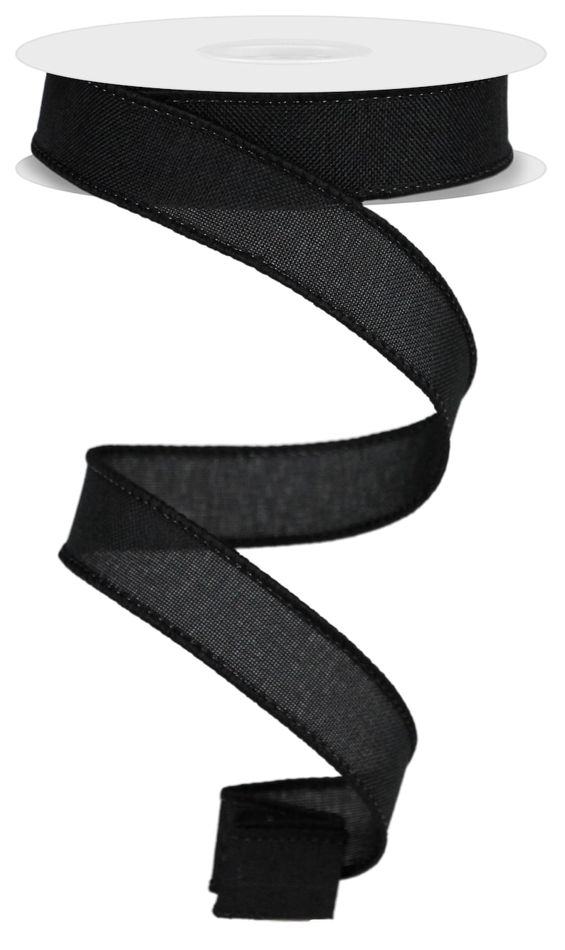 7/8in Royal Canvas Ribbon: Black (10 Yards) - Etsy