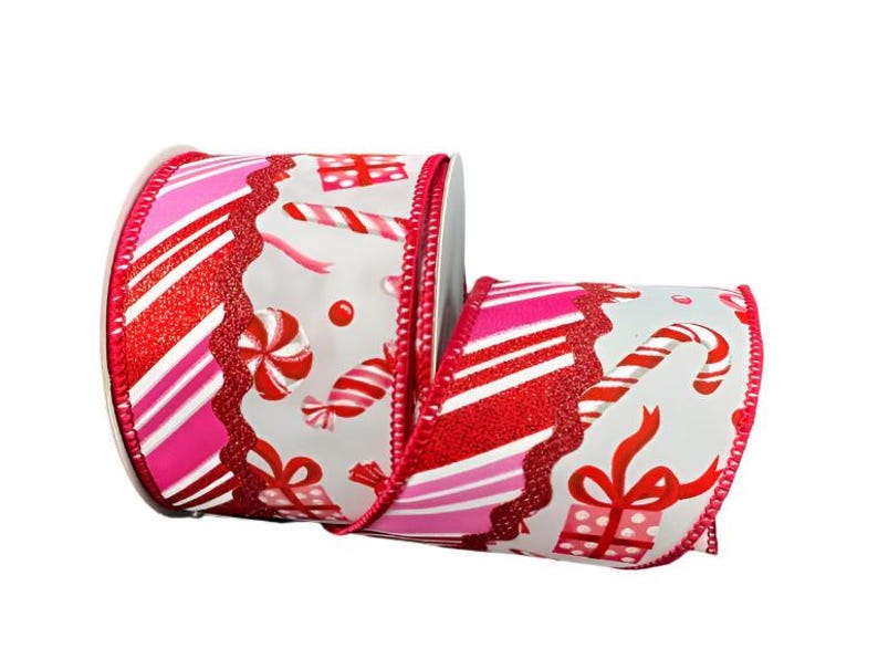 2.5in Glitter Loopy Ric Rac Ribbon: Red, Pink and White - Etsy