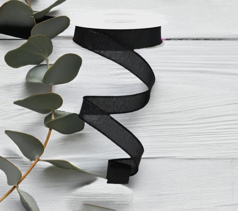 7/8in Royal Canvas Ribbon: Black (10 Yards) - Etsy