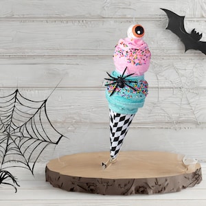 12 in Harlekin Halloween Eistüte: Pink & Mint