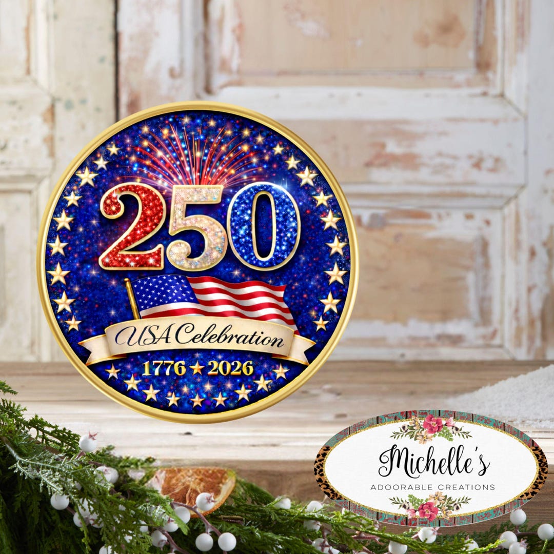 Patriotic Fireworks 250 Years USA Celebration Sign - Etsy