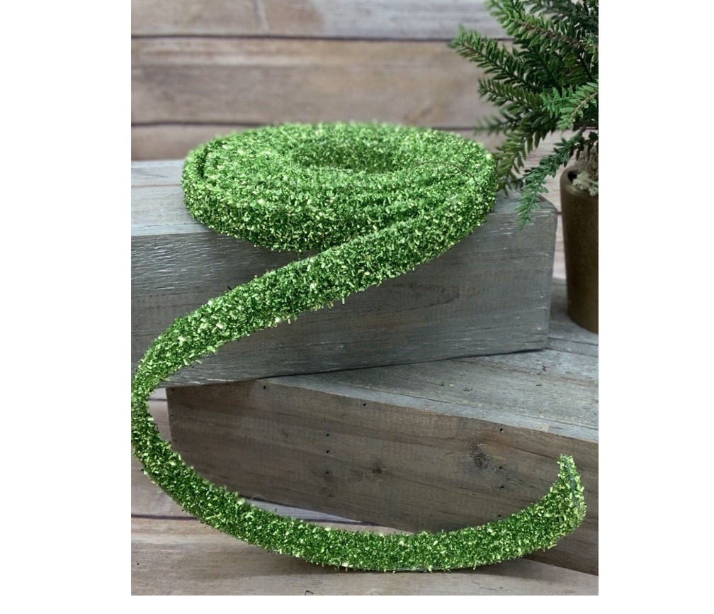 Tinsel Garland: Lime Green 3 Yards | Etsy