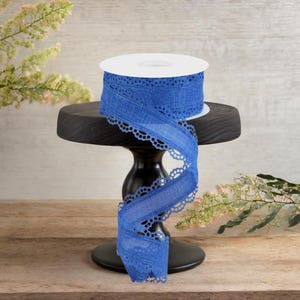 1.5in Scalloped Edge Ribbon: Royal Blue (10 Yard)