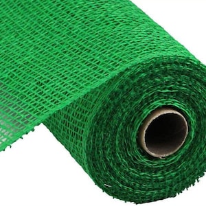 10in Poly Burlap Mesh: Emerald Green