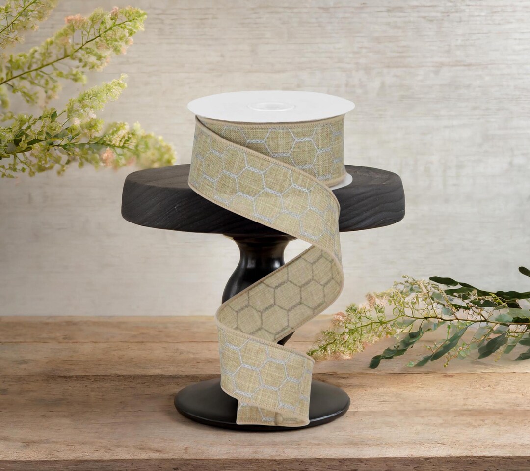 1.5in Chicken Wire Ribbon: Light Beige (10 Yards) - Etsy