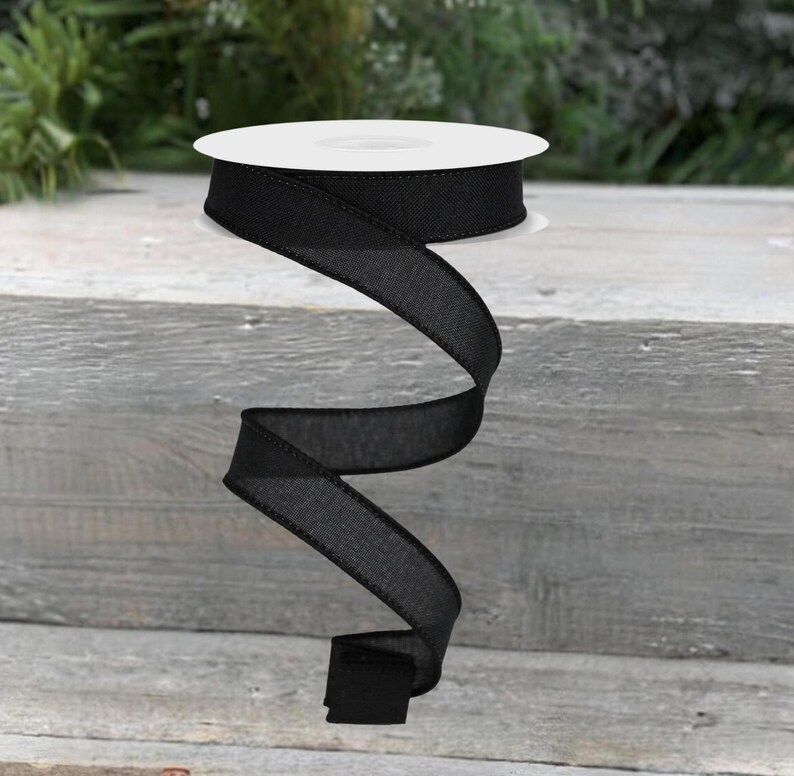 7/8in Royal Canvas Ribbon: Black (10 Yards) - Etsy