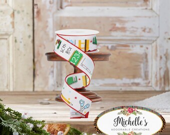 1.5in School Rocks Ribbon: White (10 Yards)