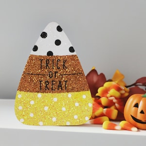 24 cm Glitter Eva Süßes oder Saures Candy Corn Schild