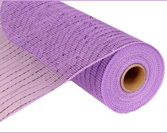 10in Metallic Mesh Lavender with Lavender Foil (10 Yards)