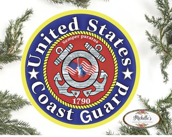 United States Coast Guard Support Sign - Wreath Enhancement