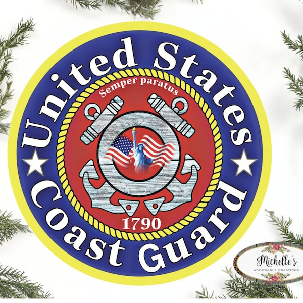 United States Coast Guard Support Sign - Wreath Enhancement