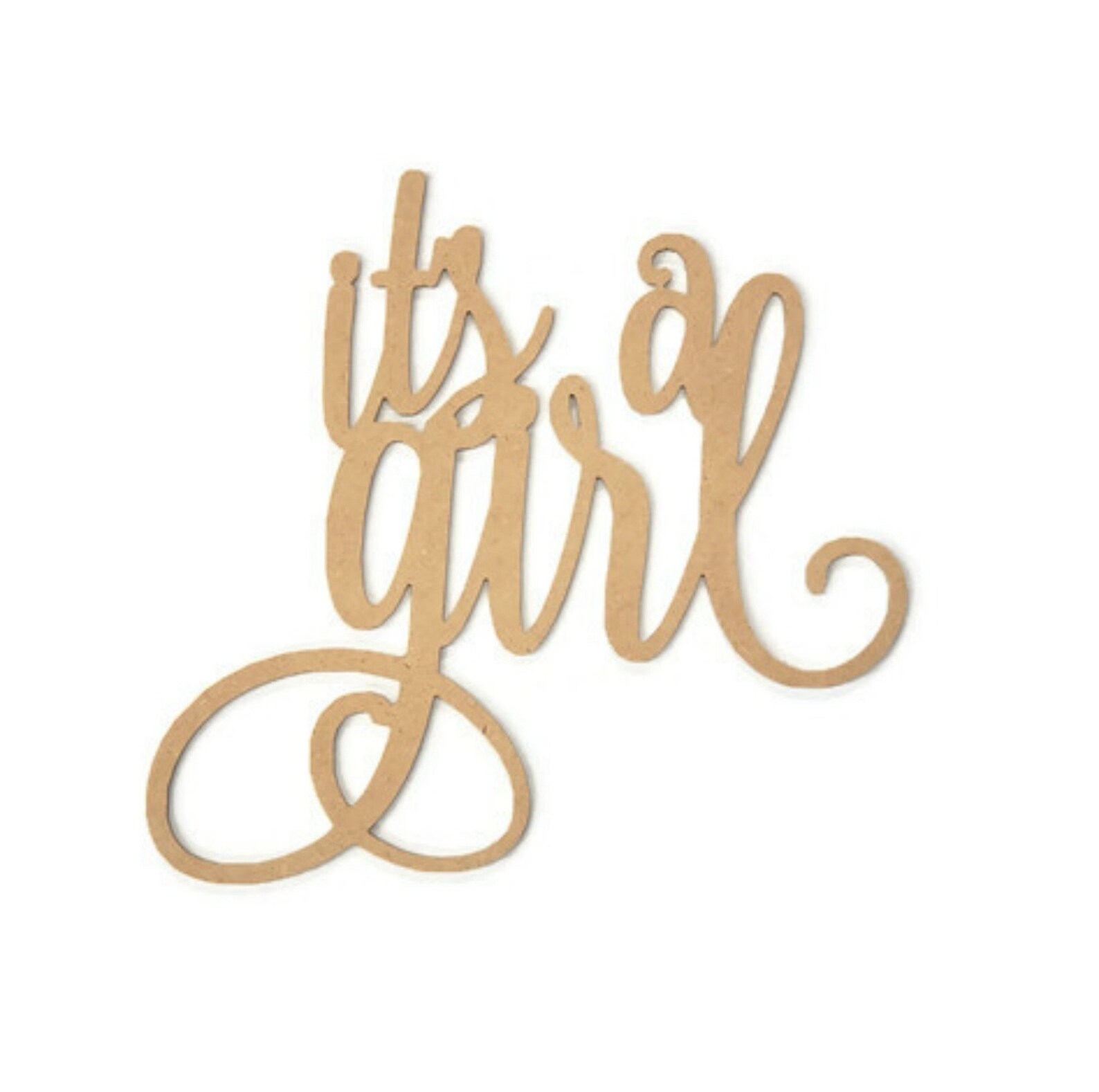 It's a Girl Script Word Wood Cutout Unfinished Wood - Etsy
