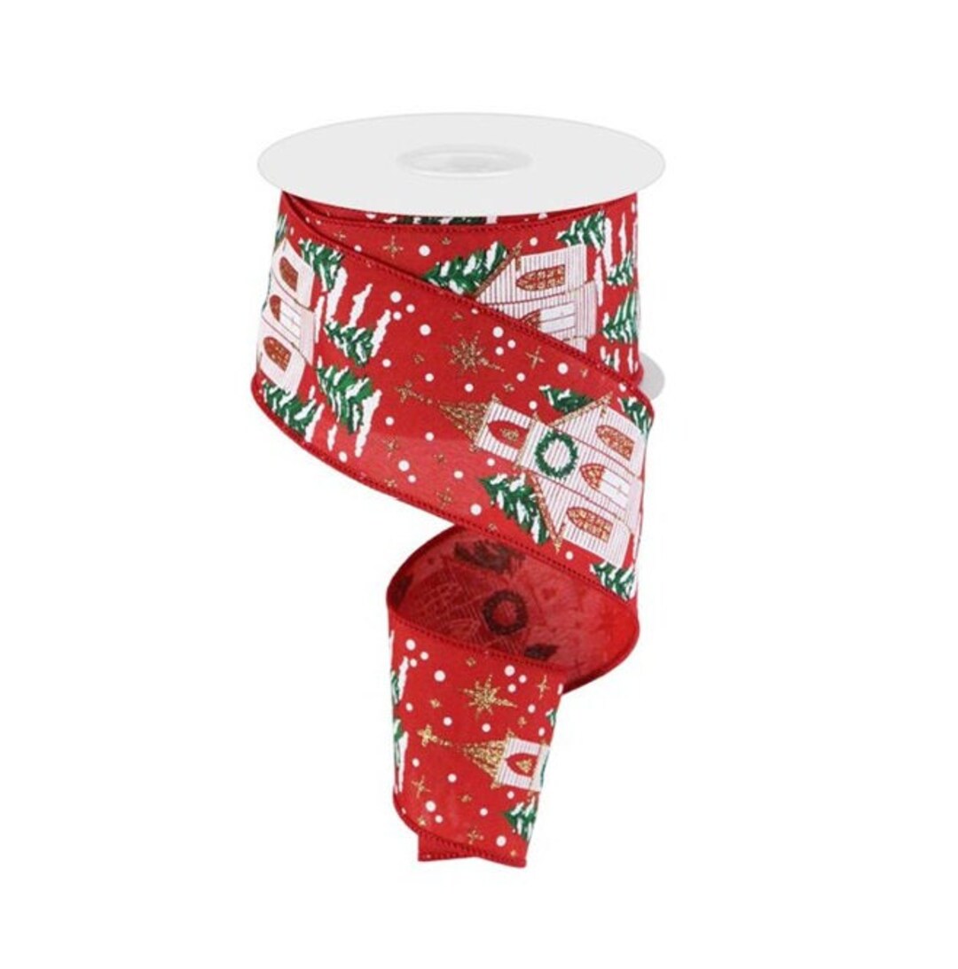 2.5in Winter Church Ribbon: Cranberry Red 10 Yards - Etsy