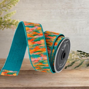 2in Groovy Loom Ribbon: Teal (5 Yards)