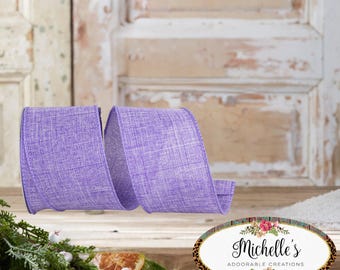 2.5in Everyday Linen Ribbon: Purple (10 Yards)