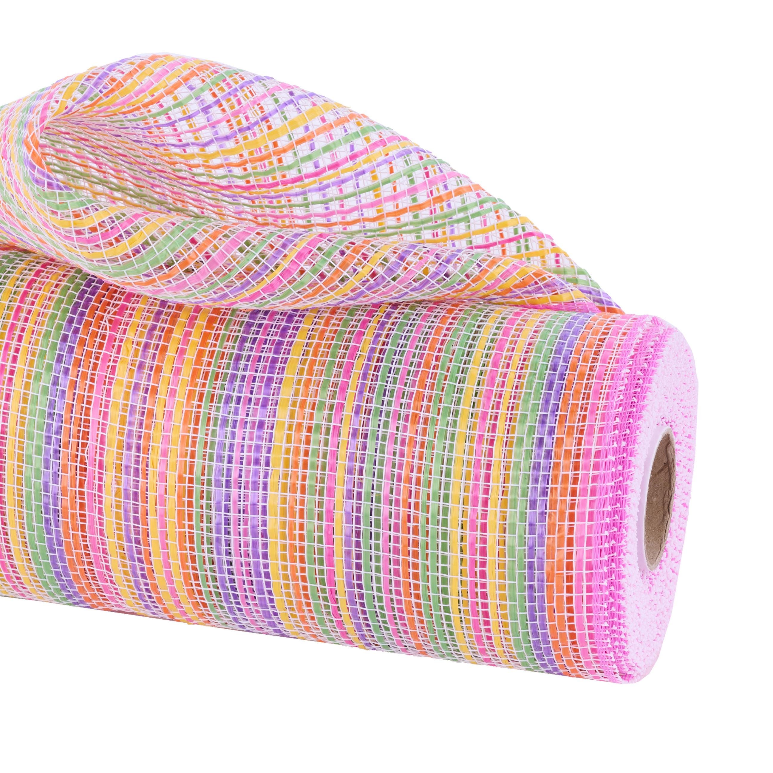 10in Vertical Multicolor Stripe Mesh: Pink/yellow/purple - Etsy