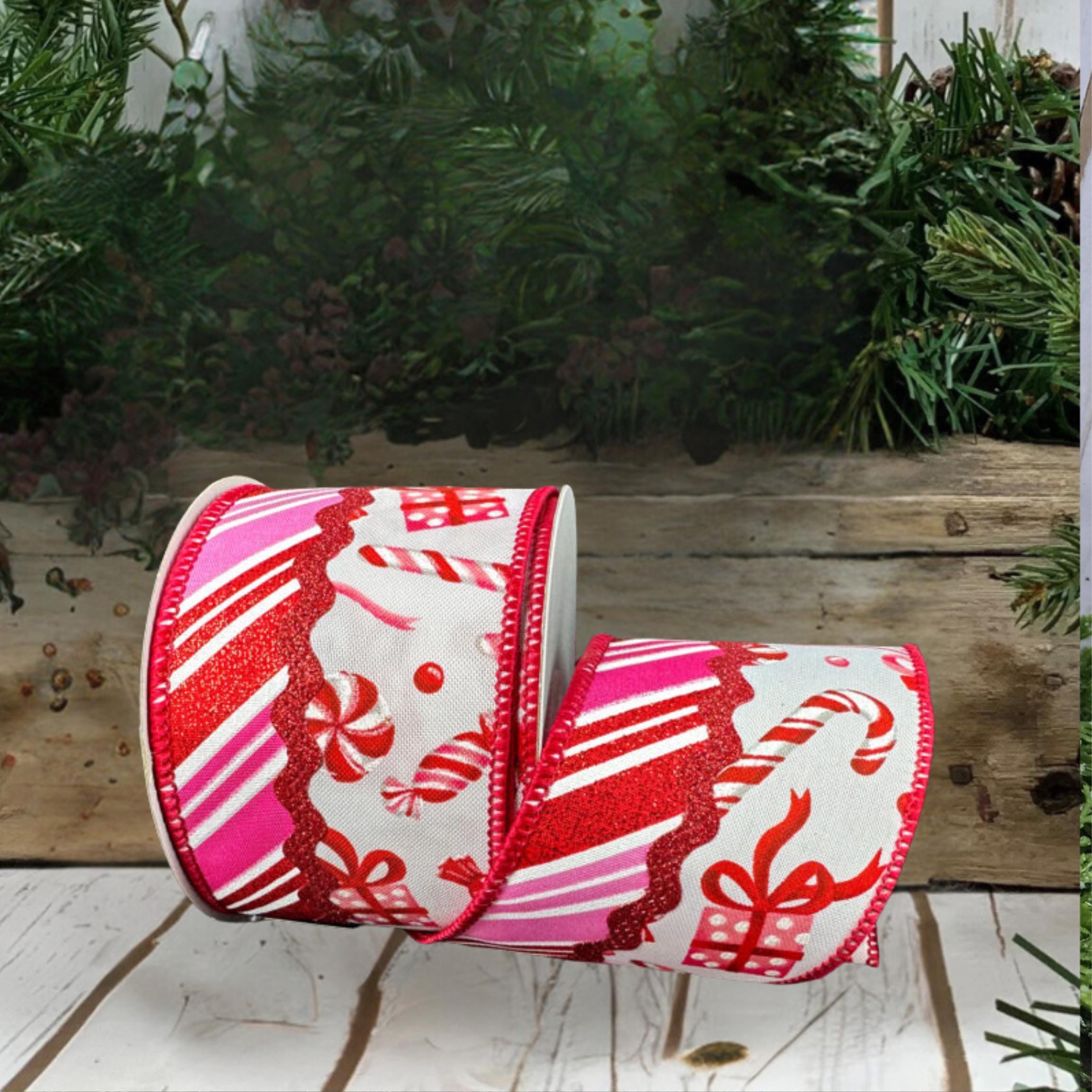 2.5in Glitter Loopy Ric Rac Ribbon: Red, Pink and White - Etsy