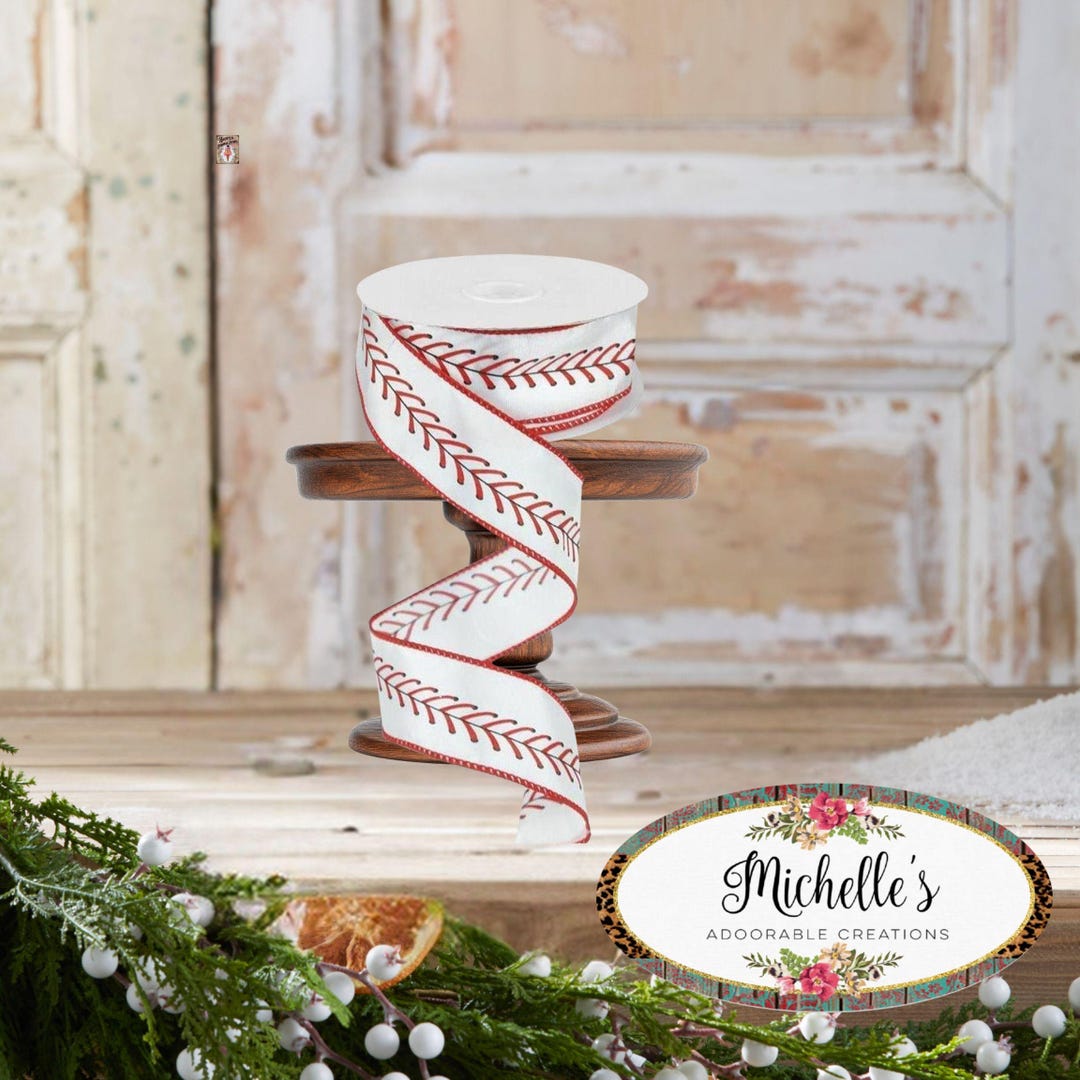 1.5in Baseball Stitching Ribbon (10 Yards) - Etsy