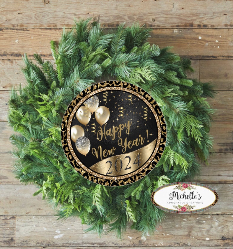 Winter Wreath Candle Happy New Year 2024 №212510