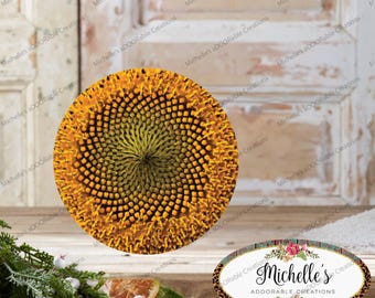 Yellow Sunflower Wreath Center