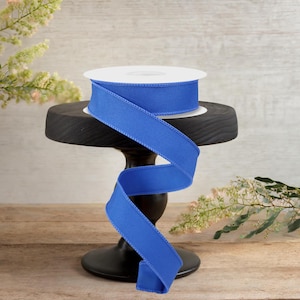 7/8in Diagonal Weave Ribbon: Royal Blue (10 Yards)