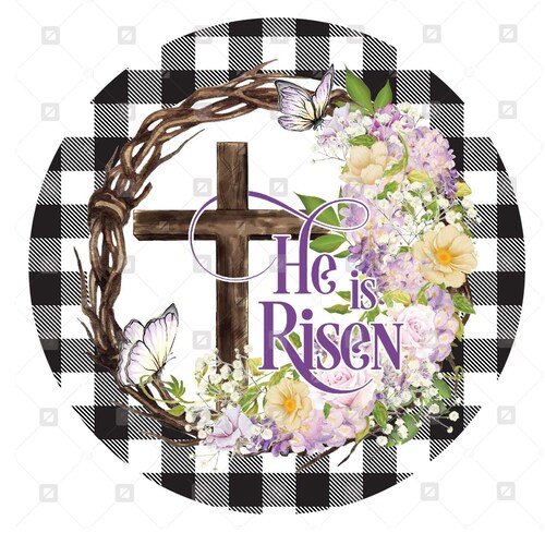He is Risen Crown of Thorns Sign Wreath Enhancement Etsy