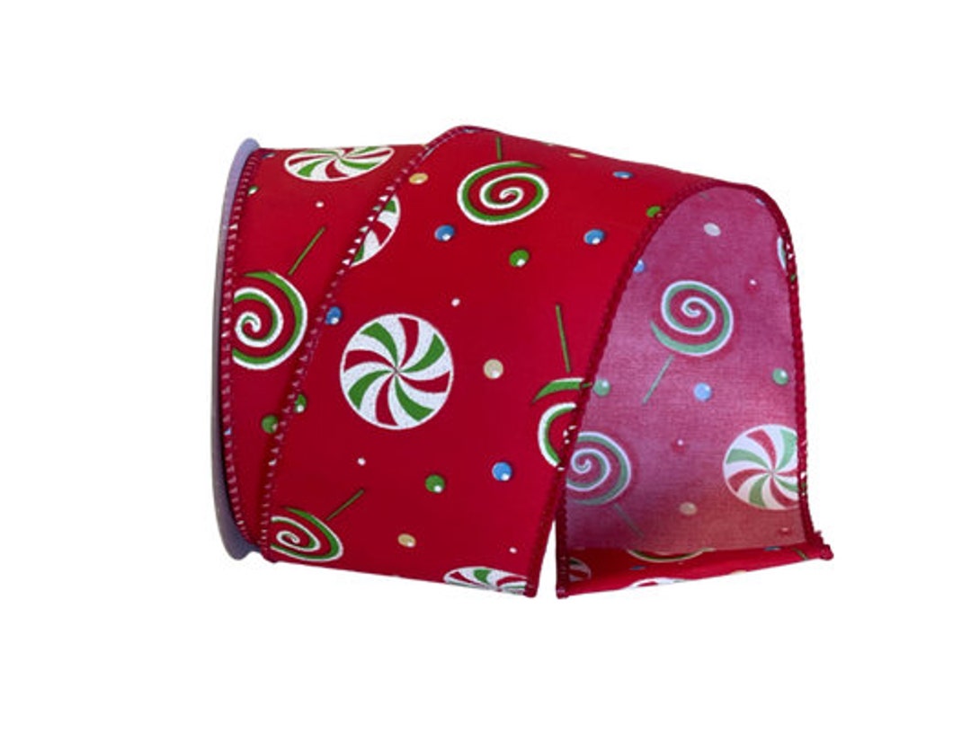 Hard Ribbons 2.5in Hard Candy Ribbon: Red 10 Yards - Etsy