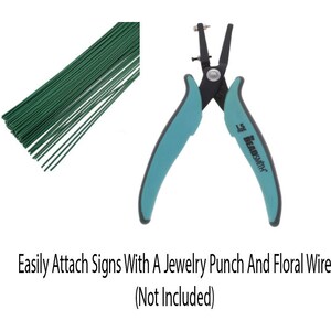 May include: A bundle of green floral wire and a turquoise blue jewelry punch with a 1.5mm hole size. The punch is labeled "Beadsmith".