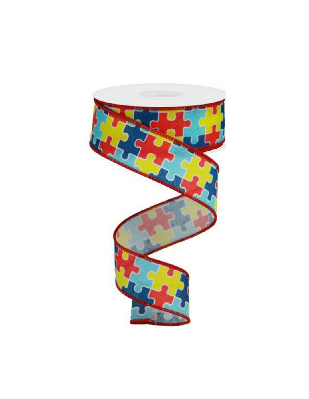 1.5 Puzzle Piece Ribbon on Royal Autism Awareness 10 Etsy