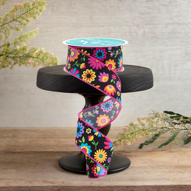 Latin Ribbon Mexican Floral Ribbon - Etsy