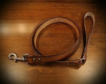 Antiqued Leather Dog Leash