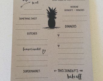 Meal Planner Notepad