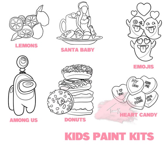 Pre-drawn Canvas Kids Paint Party Kits Paint by Number Cartoon