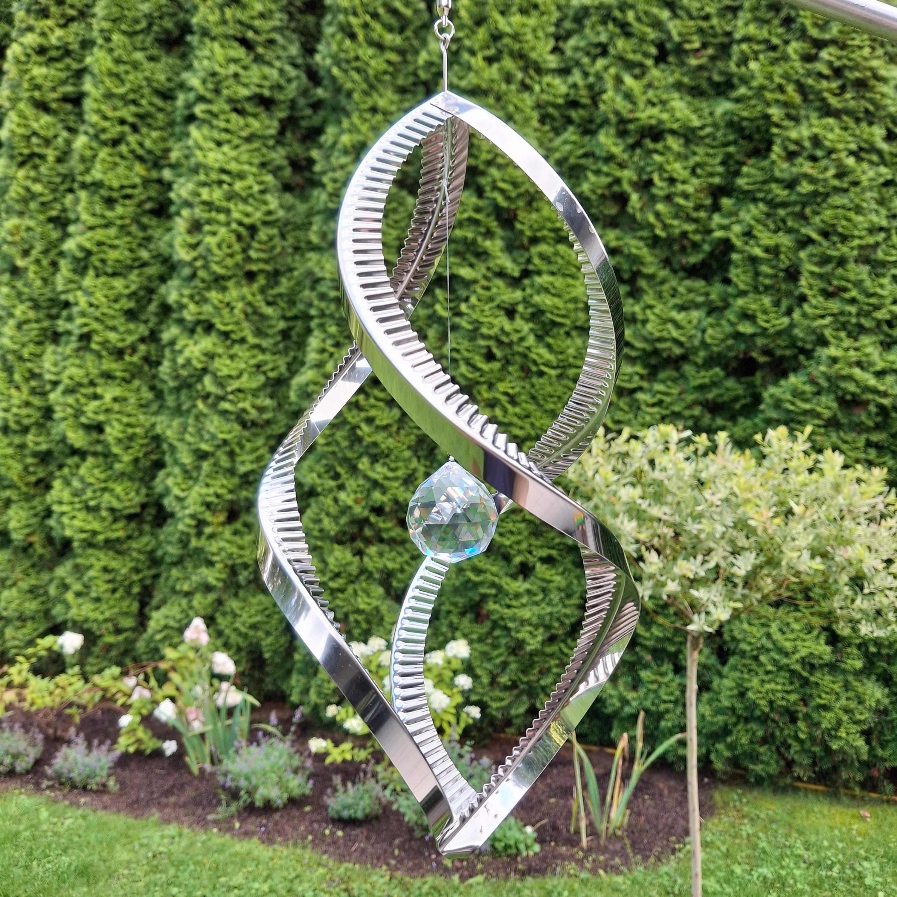 Moulin à Vent Spirale Arc-en-ciel - Décoration Colorée Pour Jardin Et Balcon, 145 Cm - 6