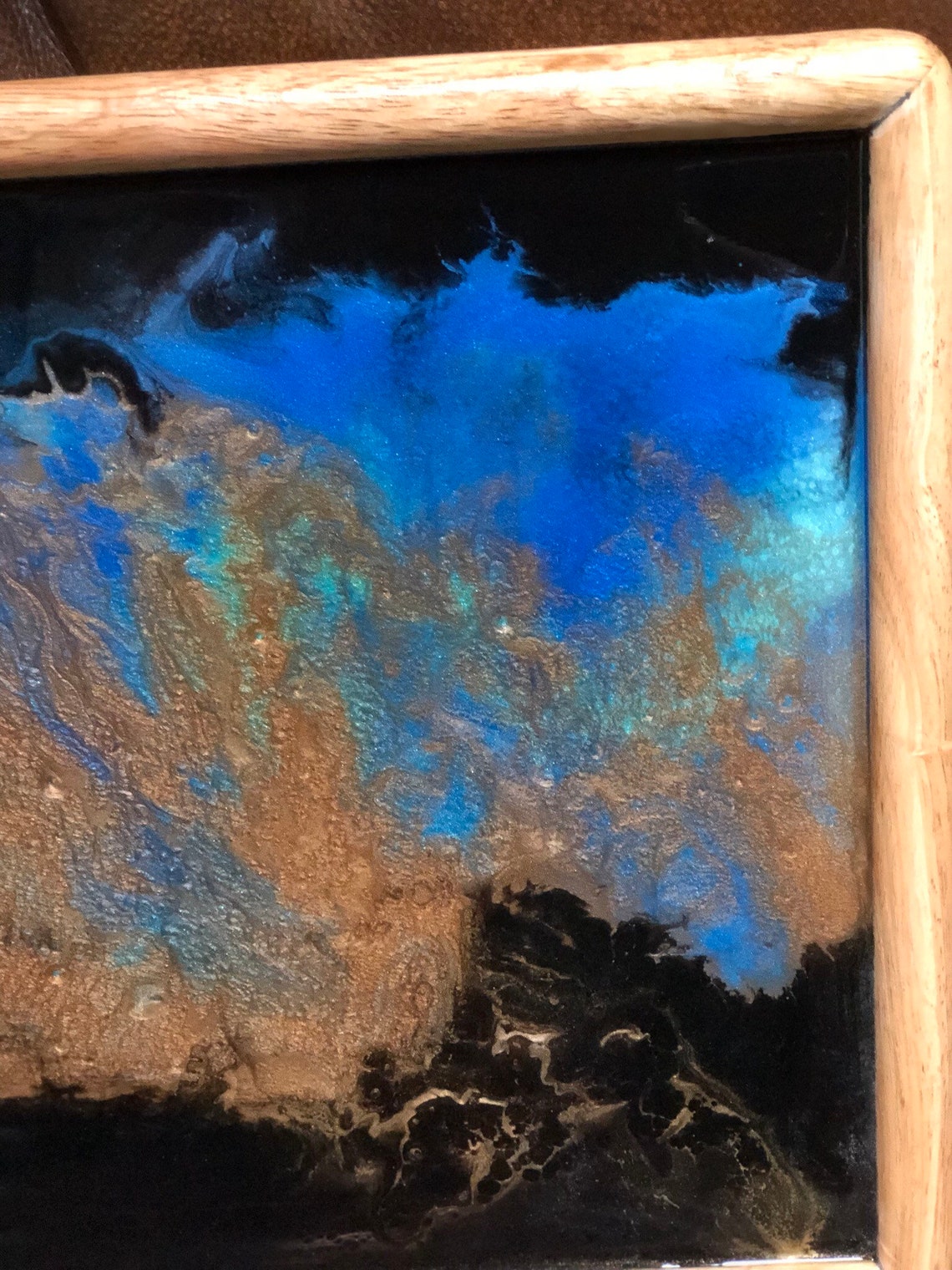 Handpainted Resin Art Serving Tray With Legs Using Food Grade Etsy