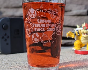 Mario Kart Glass
