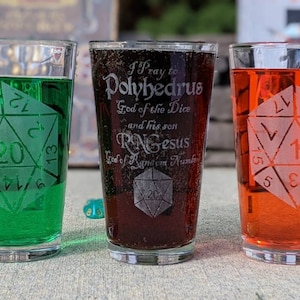 D20 Etched Glass