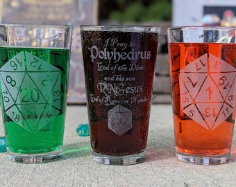 D20 Etched Glass