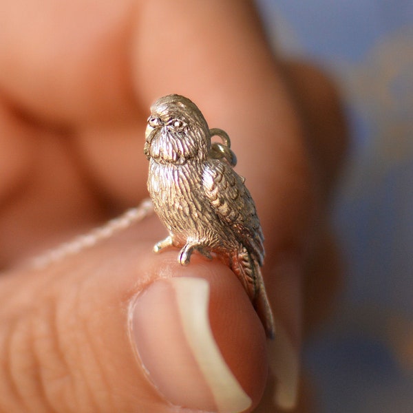 Budgie/Parakeet Pendant - Handmade in Silver/Gold/Solid 9ct Gold