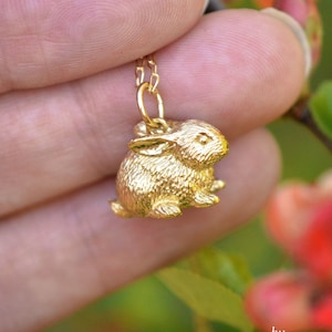 Bunny Rabbit Pendant and Chain - Handmade in Silver/Gold
