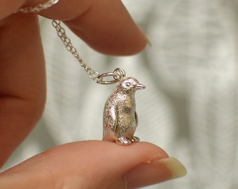 Handmade Silver/Gold/Solid 9ct Gold Gentoo Penguin Pendant and Chain