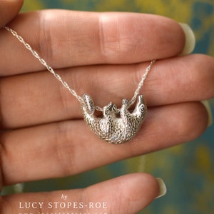 Handgemachte Silber/Gold Pangolin Anhänger und Kette
