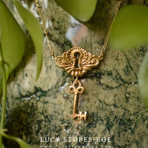 Handmade Gold/Silver Secret Garden Lock and Key Necklace