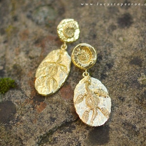 Fossil gold cheap earrings