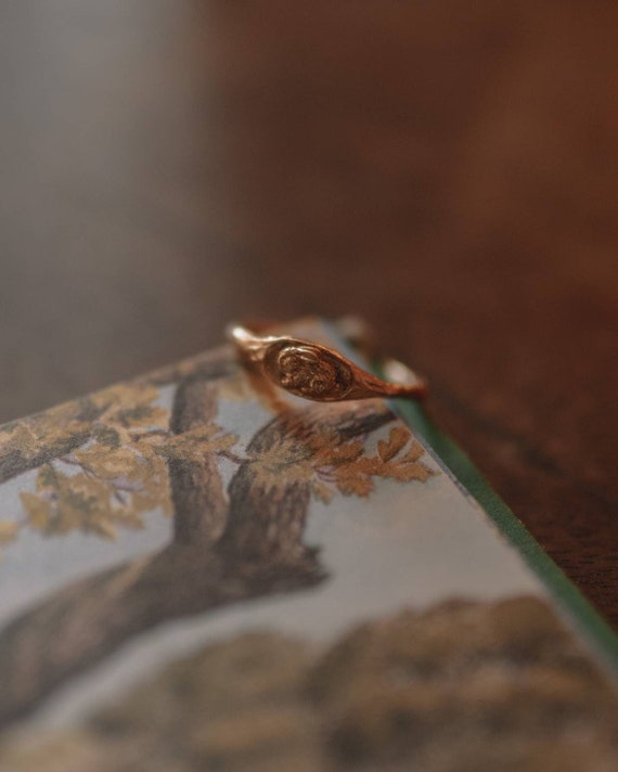 Handmade Silver/ Gold Plated / 9ct Solid Gold Sleeping Rabbit Signet Ring