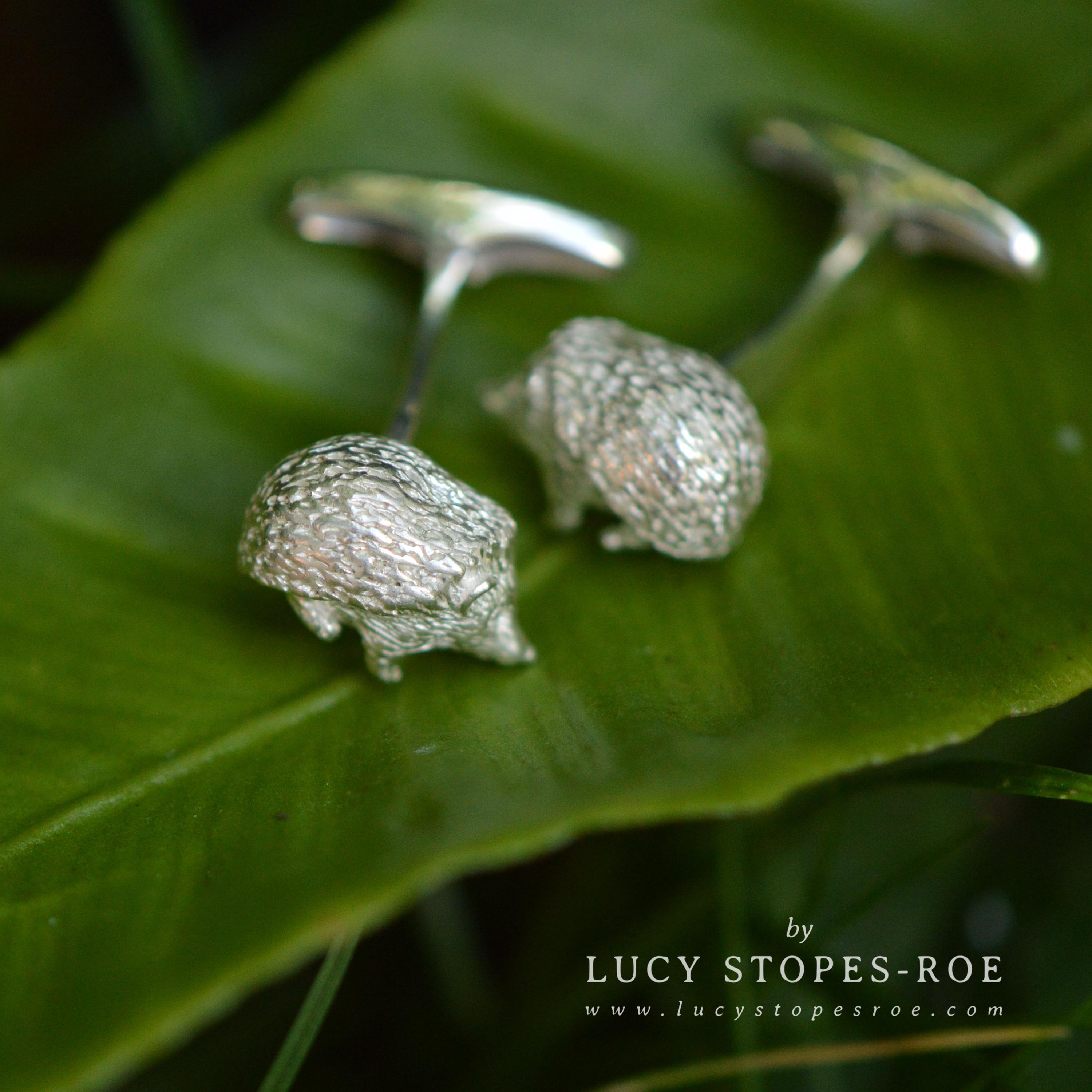 Handmade Silver / Gold-Plated Hedgehog Cufflinks