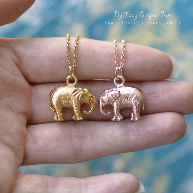 Handmade Sterling Silver Baby Elephant Pendant and Chain