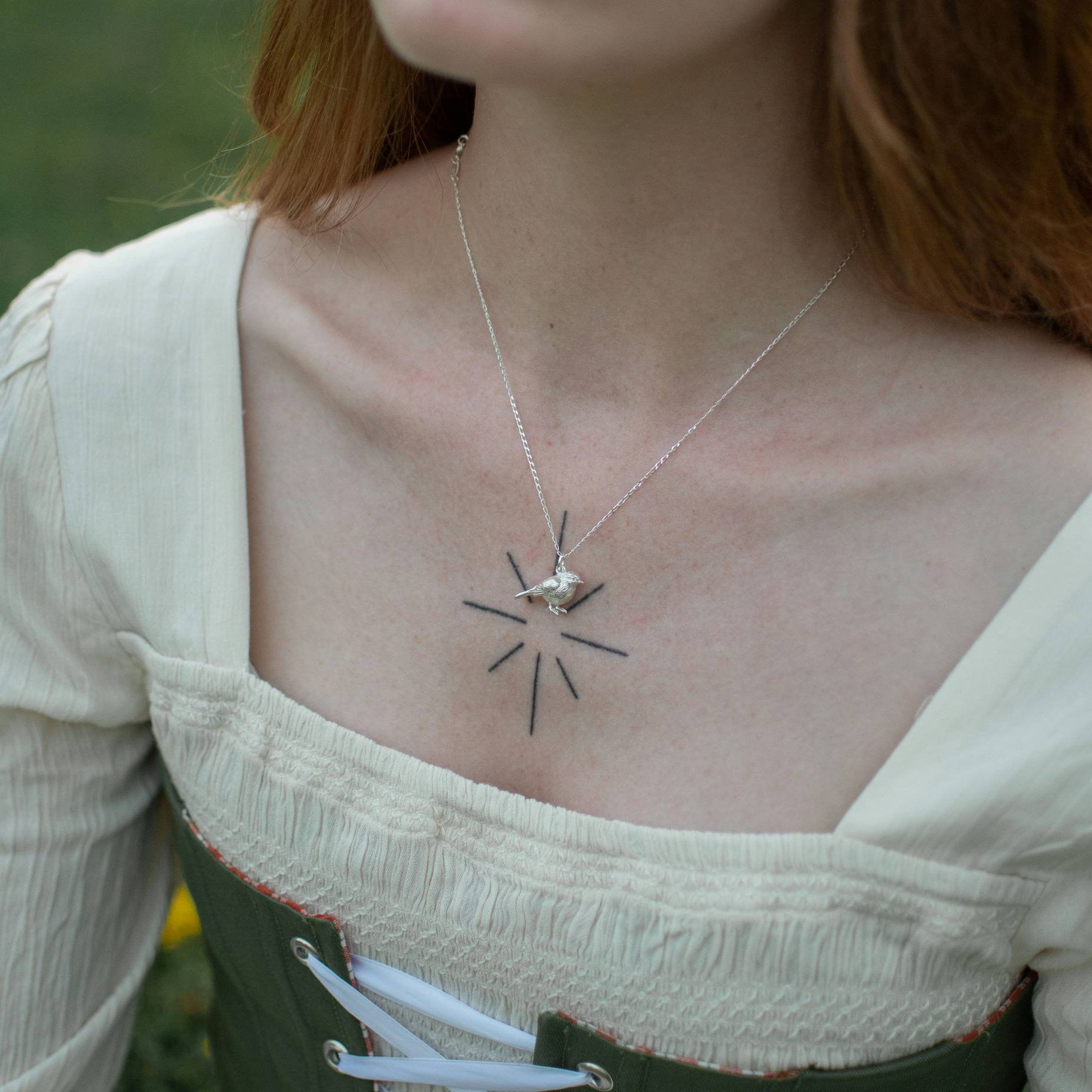 Handmade Silver/gold/solid 9ct Gold Robin Pendant and Chain Etsy UK