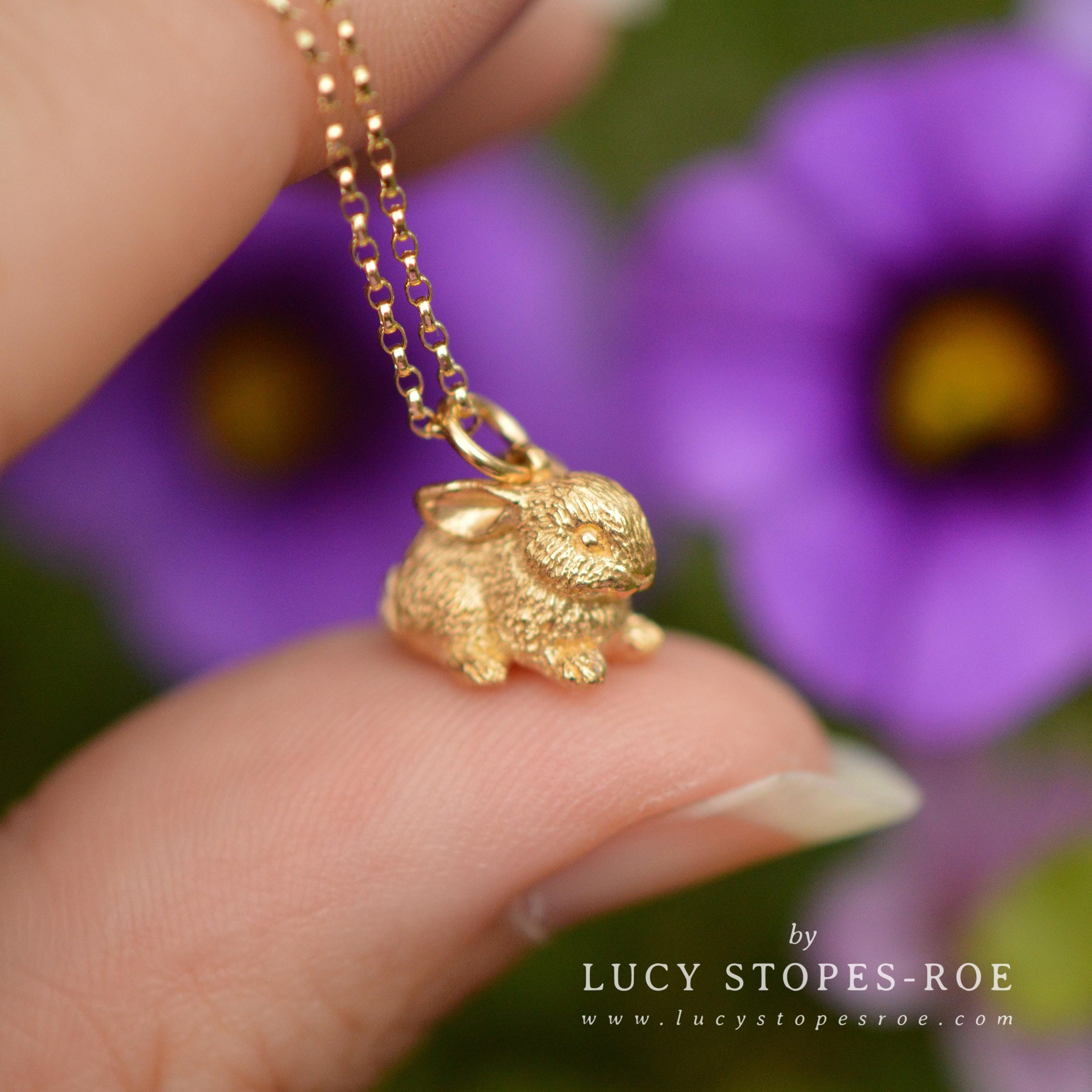 18金(750)彫刻済み YEAR OF THE RABBIT PENDANT Tiffany & Co Necklace Pendant Rabbit K18 PG 750 Rare | eBay