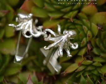 Handmade Silver / Gold-Plated Octopus Cufflinks